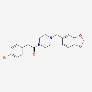 1-[4-(1,3-Benzodioxol-5-ylmethyl)piperazin-1-yl]-2-(4-bromophenyl)ethanone