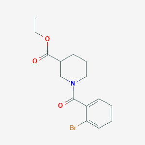 molecular formula C15H18BrNO3 B11169494 Ethyl 1-[(2-bromophenyl)carbonyl]piperidine-3-carboxylate 