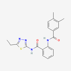 N-{2-[(5-ethyl-1,3,4-thiadiazol-2-yl)carbamoyl]phenyl}-3,4-dimethylbenzamide