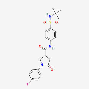 N-[4-(tert-butylsulfamoyl)phenyl]-1-(4-fluorophenyl)-5-oxopyrrolidine-3-carboxamide