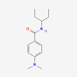 molecular formula C14H22N2O B11169523 4-(dimethylamino)-N-(pentan-3-yl)benzamide 