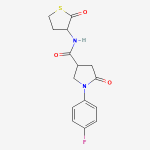 1-(4-fluorophenyl)-5-oxo-N-(2-oxothiolan-3-yl)pyrrolidine-3-carboxamide