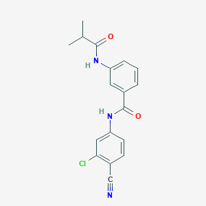 N-(3-chloro-4-cyanophenyl)-3-[(2-methylpropanoyl)amino]benzamide