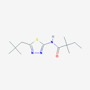 N-[5-(2,2-dimethylpropyl)-1,3,4-thiadiazol-2-yl]-2,2-dimethylbutanamide