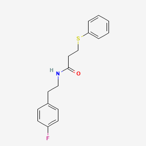 N-[2-(4-fluorophenyl)ethyl]-3-(phenylsulfanyl)propanamide