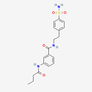 3-(butanoylamino)-N-[2-(4-sulfamoylphenyl)ethyl]benzamide