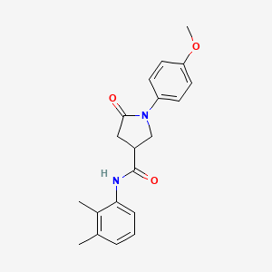 molecular formula C20H22N2O3 B11169594 N-(2,3-dimethylphenyl)-1-(4-methoxyphenyl)-5-oxopyrrolidine-3-carboxamide 