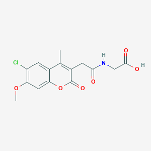 N-[(6-chloro-7-methoxy-4-methyl-2-oxo-2H-chromen-3-yl)acetyl]glycine