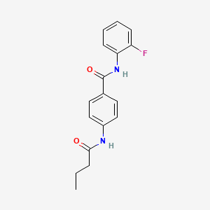 4-(butanoylamino)-N-(2-fluorophenyl)benzamide