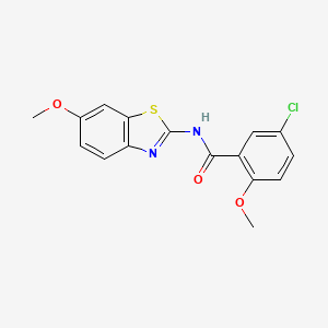 5-chloro-2-methoxy-N-(6-methoxy-1,3-benzothiazol-2-yl)benzamide