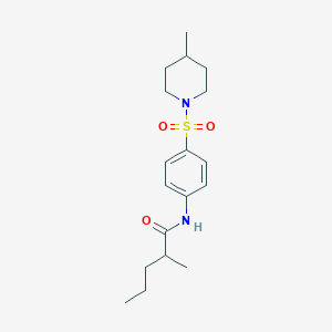 2-methyl-N-{4-[(4-methylpiperidin-1-yl)sulfonyl]phenyl}pentanamide