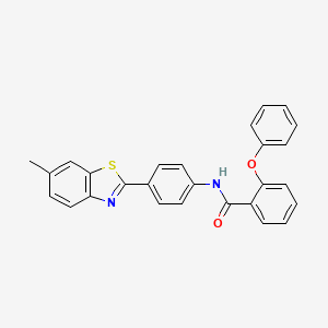 N-[4-(6-methyl-1,3-benzothiazol-2-yl)phenyl]-2-phenoxybenzamide