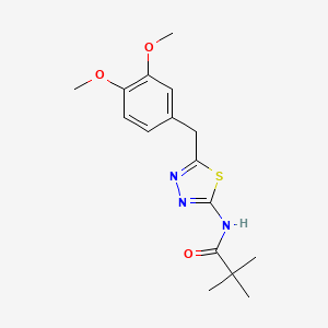 N-[5-(3,4-dimethoxybenzyl)-1,3,4-thiadiazol-2-yl]-2,2-dimethylpropanamide