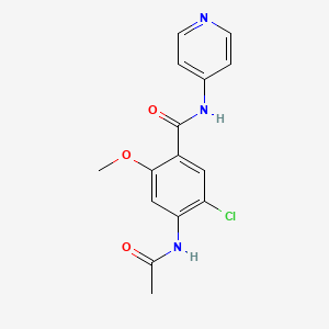 4-(acetylamino)-5-chloro-2-methoxy-N-(pyridin-4-yl)benzamide