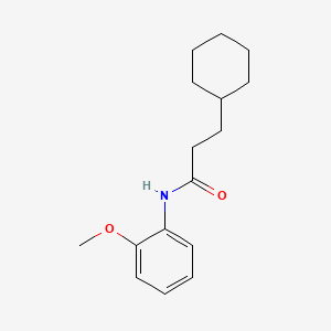 molecular formula C16H23NO2 B11169680 3-cyclohexyl-N-(2-methoxyphenyl)propanamide 