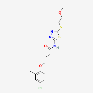 4-(4-chloro-2-methylphenoxy)-N-{5-[(2-methoxyethyl)sulfanyl]-1,3,4-thiadiazol-2-yl}butanamide