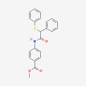 Methyl 4-{[phenyl(phenylsulfanyl)acetyl]amino}benzoate