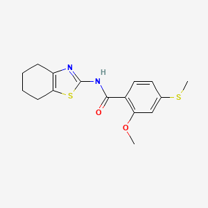 2-Methoxy-4-(methylsulfanyl)-N-(4,5,6,7-tetrahydro-1,3-benzothiazol-2-yl)benzamide