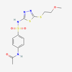 N-[4-({5-[(2-methoxyethyl)sulfanyl]-1,3,4-thiadiazol-2-yl}sulfamoyl)phenyl]acetamide