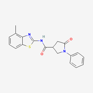 N-(4-methyl-1,3-benzothiazol-2-yl)-5-oxo-1-phenylpyrrolidine-3-carboxamide