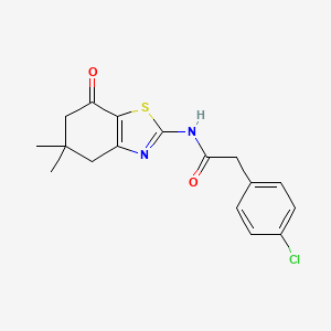 2-(4-chlorophenyl)-N-(5,5-dimethyl-7-oxo-4,5,6,7-tetrahydro-1,3-benzothiazol-2-yl)acetamide