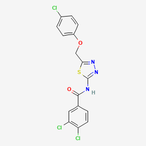 3,4-dichloro-N-{5-[(4-chlorophenoxy)methyl]-1,3,4-thiadiazol-2-yl}benzamide