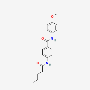 molecular formula C20H24N2O3 B11169896 N-(4-ethoxyphenyl)-4-(pentanoylamino)benzamide 