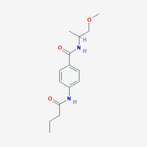 molecular formula C15H22N2O3 B11169912 4-(butanoylamino)-N-(1-methoxypropan-2-yl)benzamide 