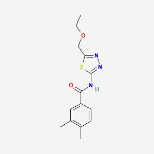 molecular formula C14H17N3O2S B11169924 N-[5-(ethoxymethyl)-1,3,4-thiadiazol-2-yl]-3,4-dimethylbenzamide 