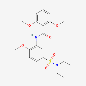 molecular formula C20H26N2O6S B11169932 N-[5-(diethylsulfamoyl)-2-methoxyphenyl]-2,6-dimethoxybenzamide 