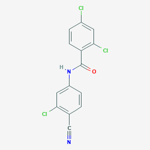 molecular formula C14H7Cl3N2O B11169947 2,4-dichloro-N-(3-chloro-4-cyanophenyl)benzamide 