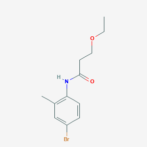 molecular formula C12H16BrNO2 B11169968 N-(4-bromo-2-methylphenyl)-3-ethoxypropanamide 