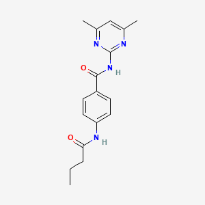 4-(butanoylamino)-N-(4,6-dimethylpyrimidin-2-yl)benzamide