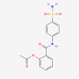 2-[(4-Sulfamoylphenyl)carbamoyl]phenyl acetate