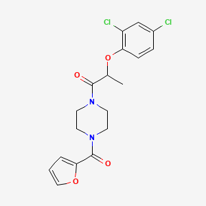 2-(2,4-Dichlorophenoxy)-1-[4-(furan-2-carbonyl)piperazin-1-yl]propan-1-one