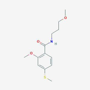 2-methoxy-N-(3-methoxypropyl)-4-(methylsulfanyl)benzamide