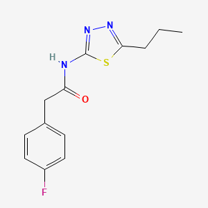 molecular formula C13H14FN3OS B11170030 2-(4-fluorophenyl)-N-(5-propyl-1,3,4-thiadiazol-2-yl)acetamide 