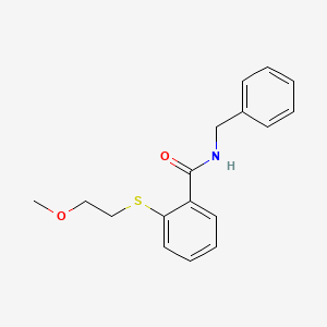 molecular formula C17H19NO2S B11170041 N-benzyl-2-[(2-methoxyethyl)sulfanyl]benzamide 