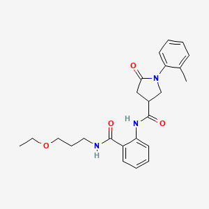 N-{2-[(3-ethoxypropyl)carbamoyl]phenyl}-1-(2-methylphenyl)-5-oxopyrrolidine-3-carboxamide