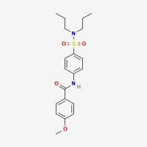 N-[4-(dipropylsulfamoyl)phenyl]-4-methoxybenzamide