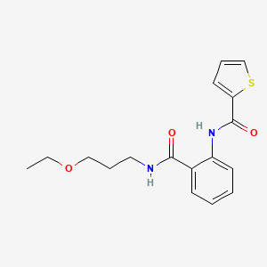 N-{2-[(3-ethoxypropyl)carbamoyl]phenyl}thiophene-2-carboxamide