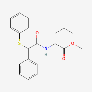 molecular formula C21H25NO3S B11170138 methyl N-[phenyl(phenylsulfanyl)acetyl]leucinate 