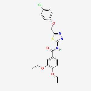 N-{5-[(4-chlorophenoxy)methyl]-1,3,4-thiadiazol-2-yl}-3,4-diethoxybenzamide