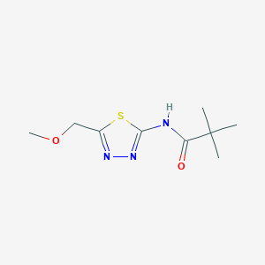 N-[5-(methoxymethyl)-1,3,4-thiadiazol-2-yl]-2,2-dimethylpropanamide