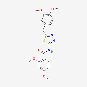 molecular formula C20H21N3O5S B11170157 N-[5-(3,4-Dimethoxy-benzyl)-[1,3,4]thiadiazol-2-yl]-2,4-dimethoxy-benzamide 