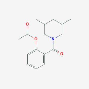 2-[(3,5-Dimethylpiperidin-1-yl)carbonyl]phenyl acetate