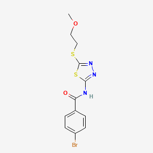 4-bromo-N-{5-[(2-methoxyethyl)sulfanyl]-1,3,4-thiadiazol-2-yl}benzamide