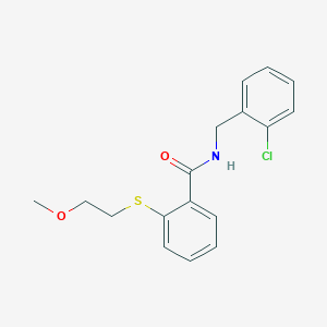 N-(2-chlorobenzyl)-2-[(2-methoxyethyl)sulfanyl]benzamide