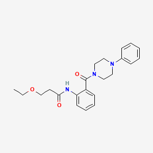 3-ethoxy-N-[2-(4-phenylpiperazine-1-carbonyl)phenyl]propanamide