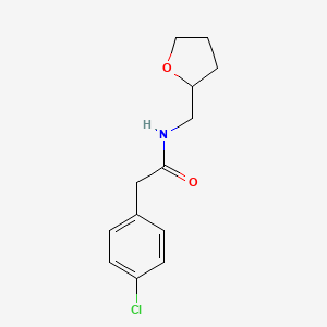 2-(4-chlorophenyl)-N-(tetrahydrofuran-2-ylmethyl)acetamide